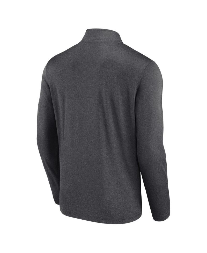 Men's Charcoal Cleveland Browns Head-to-Head Quarter-Zip Pullover Sweatshirt