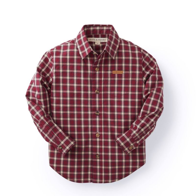 Baby Boys Hope and Henry Poplin Button Down Shirt