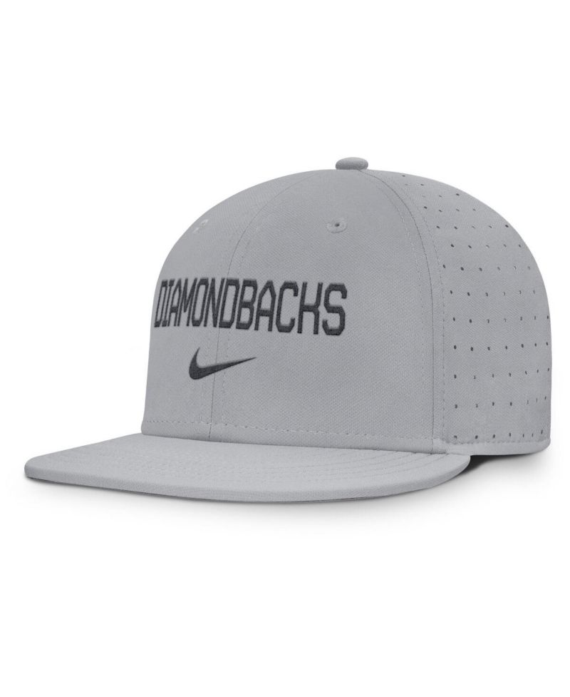 Men's Gray Arizona Diamondbacks True Performance Fitted Hat