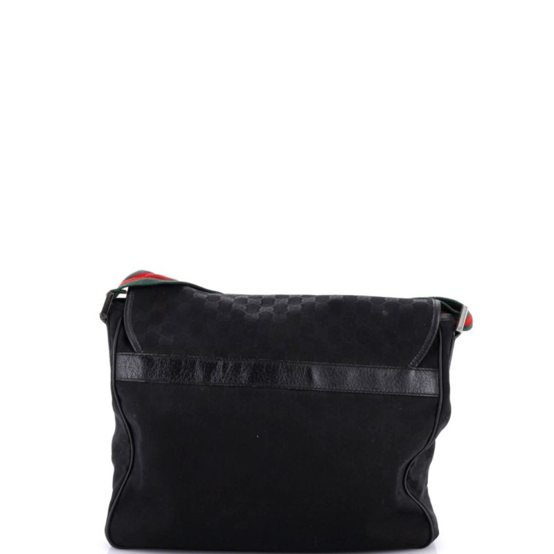 Medium Web Strap Flap Messenger GG Canvas
