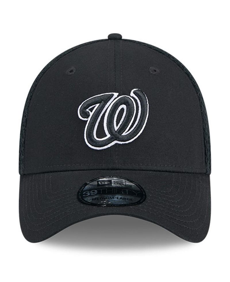 Men's Washington Nationals Evergreen Black White Neo 39Thirty Flex Hat