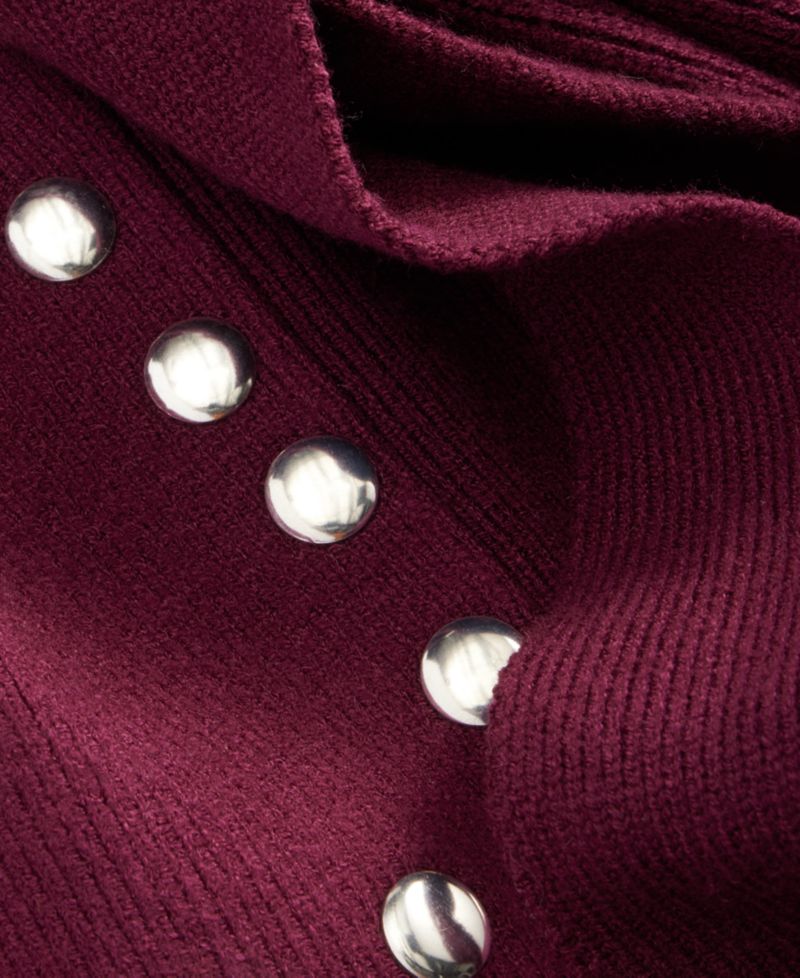 Petite Studded Belted Cardigan
