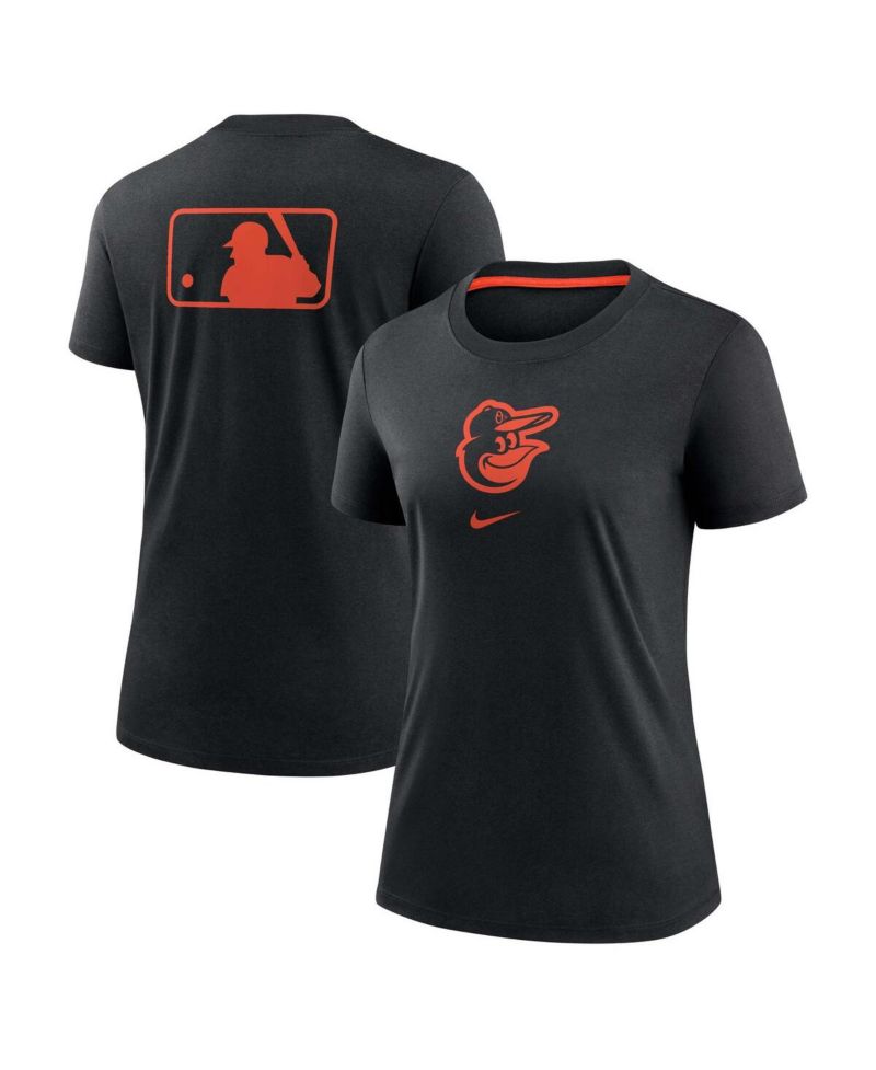 Women's Black Baltimore Orioles Authentic Collection Early Work Tri-Blend T-Shirt