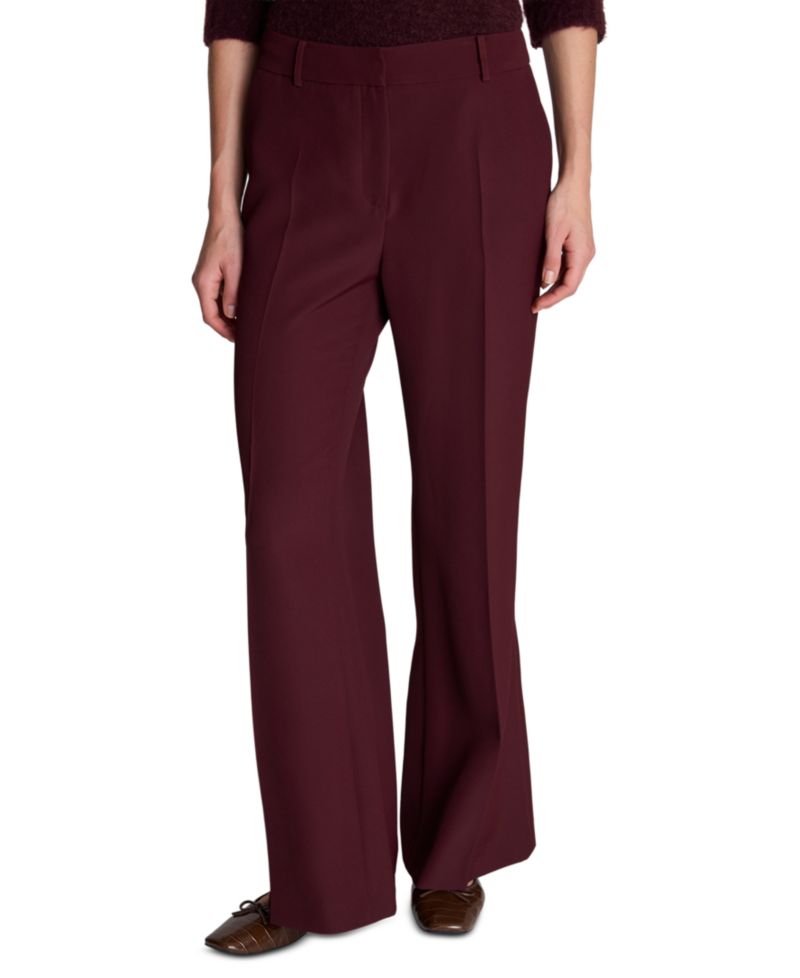 Women's Fly Front Back Zipper Flare Pant