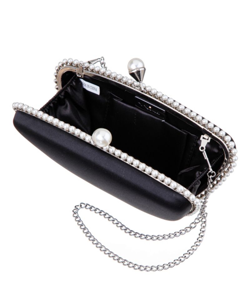 Imitation Pearl Goddess Minaudiere Small Clutch Handbag