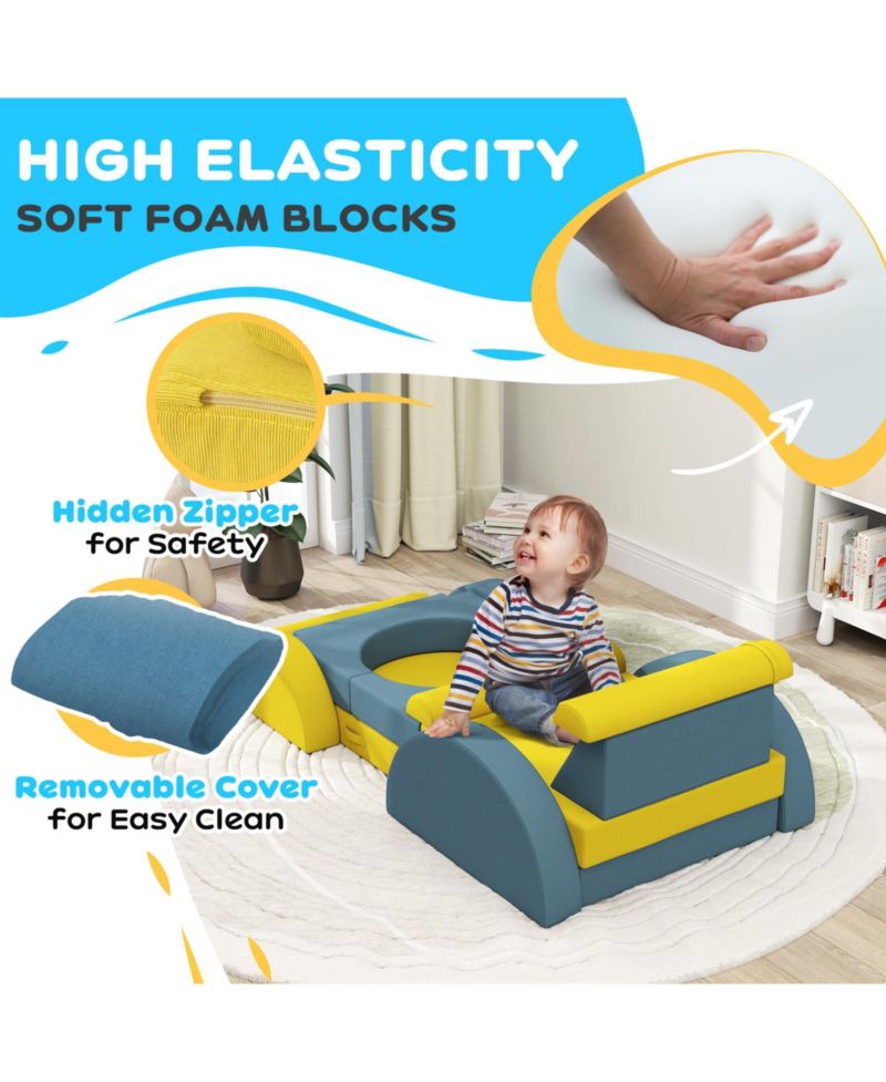 Kids Foam Climbing Blocks, 14 Pcs Climbing Toys for Toddlers,