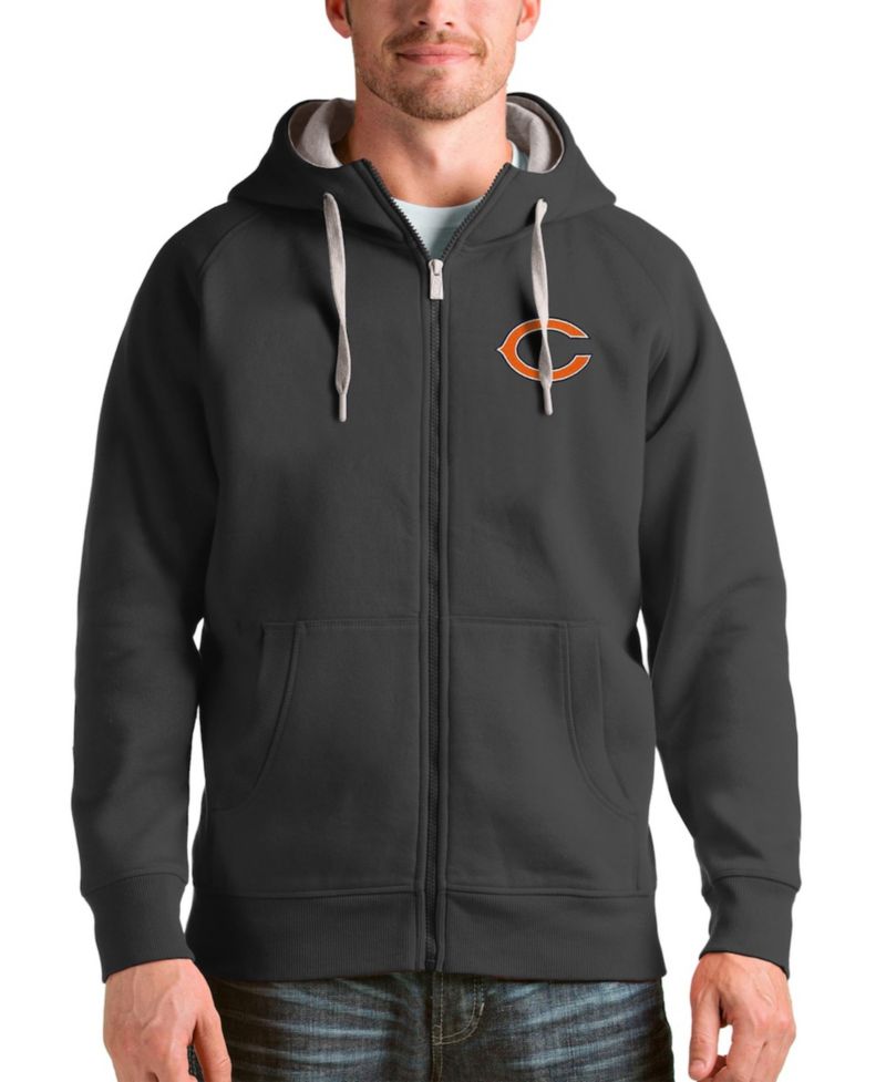 Men's Charcoal Chicago Bears Victory Full-Zip Hoodie