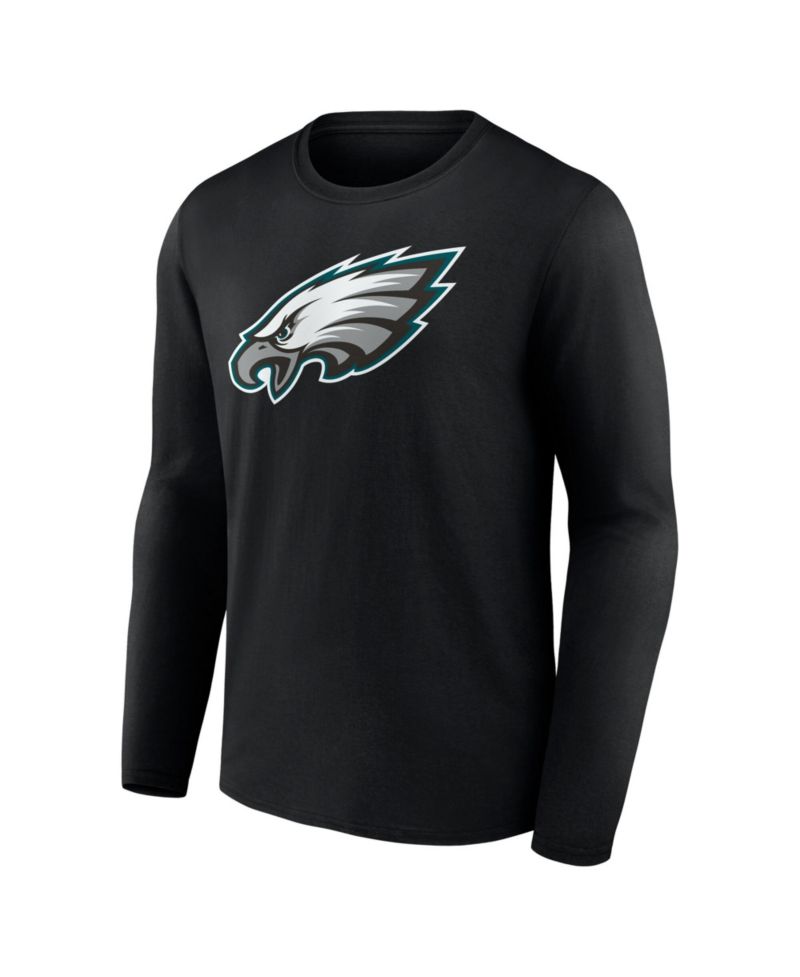 Men's Black Philadelphia Eagles Primary Logo Long Sleeve T-Shirt