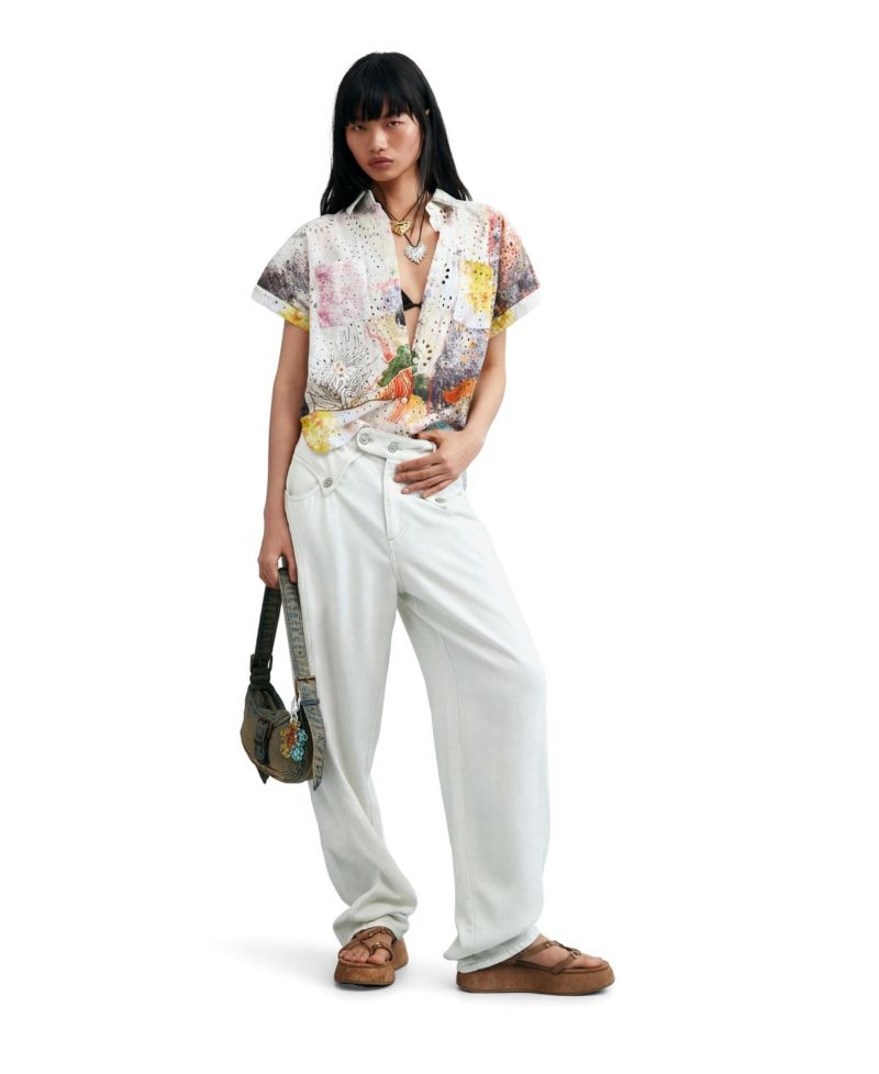 Women's Short-sleeve cotton shirt