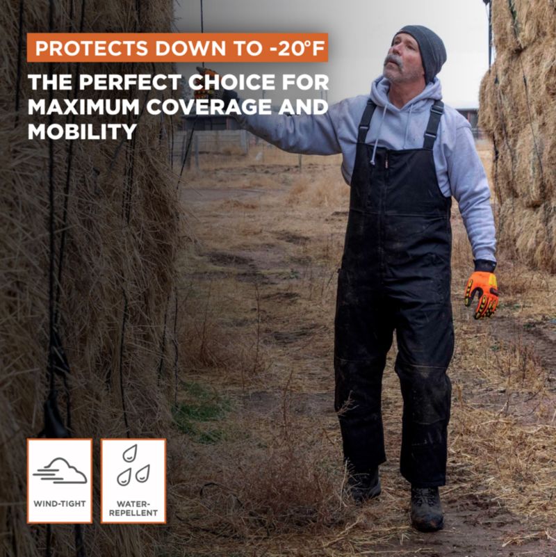 Men's Insulated Softshell Bib Overalls
