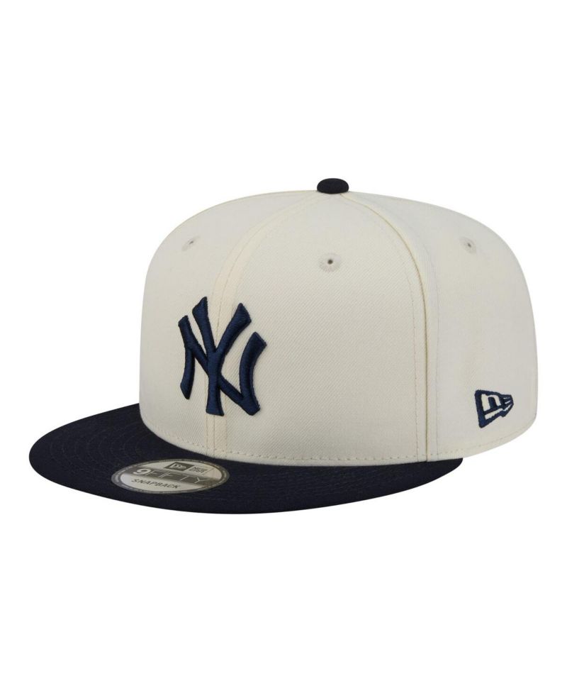 Men's Cream/Navy New York Yankees Localized 9FIFTY Snapback Hat