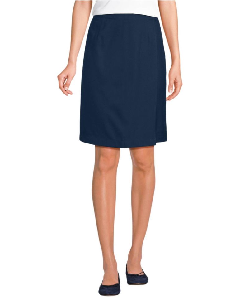 Women's Solid A Line Tab Top of Knee Skort