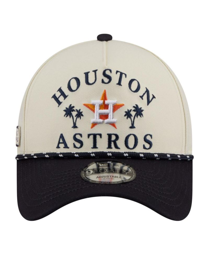 Men's Cream Houston Astros 2026 Spring Training Fan Pack Rope A-Frame 9FORTY Adjustable Hat