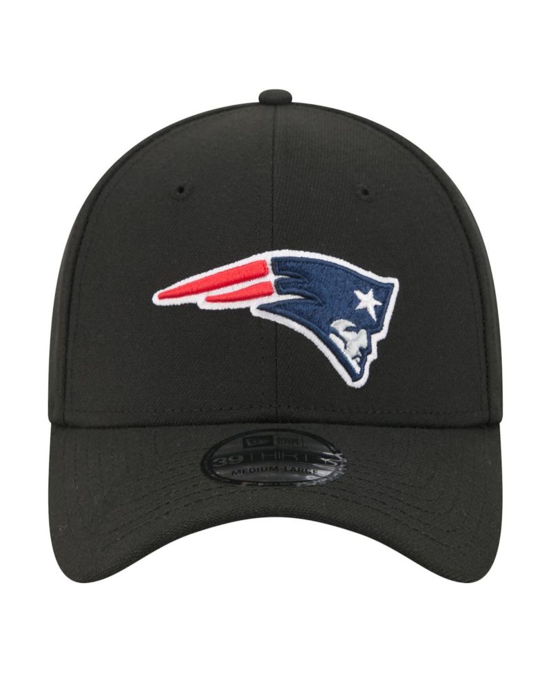 Men's Black New England Patriots Core Team 39THIRTY Flex Hat