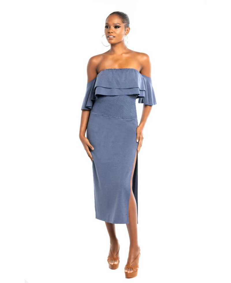 Women's High Waist Midi Skirt