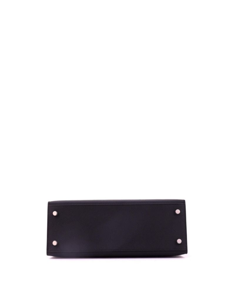Kelly 25 Handbag Black Epsom with Palladium Hardware