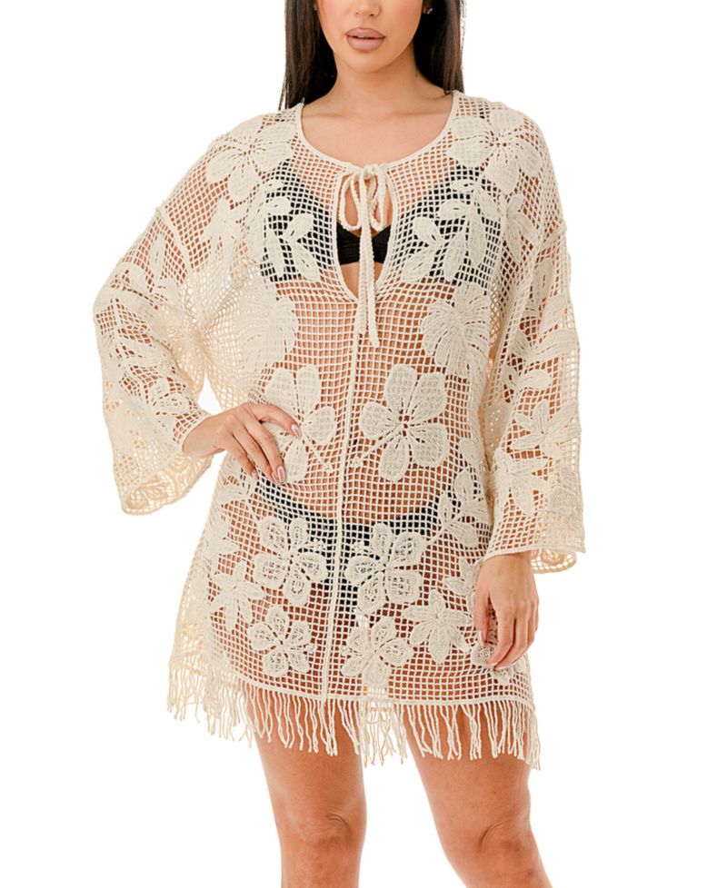 Women's Crochet Swim Cover-Up Dress