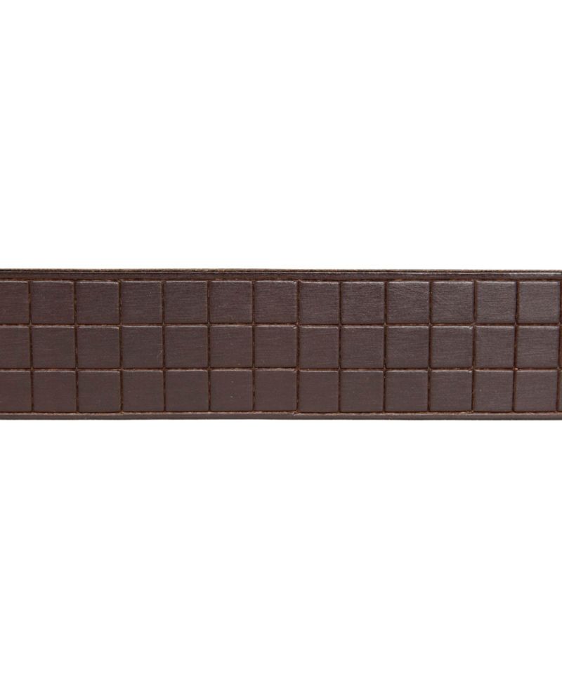 Men's Grid Tooled Embossed Leather Belt