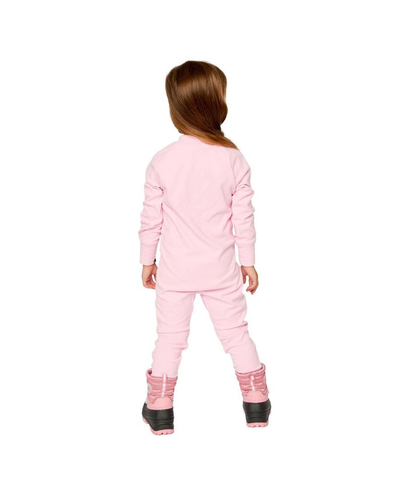 Little and Big Girl ( 6b to 14 ) One Piece Thermal Underwear Pale