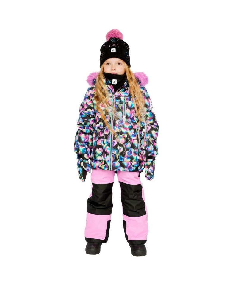 Big Girls (6-14) Two Piece Play Snowsuit Heart Print with Pants