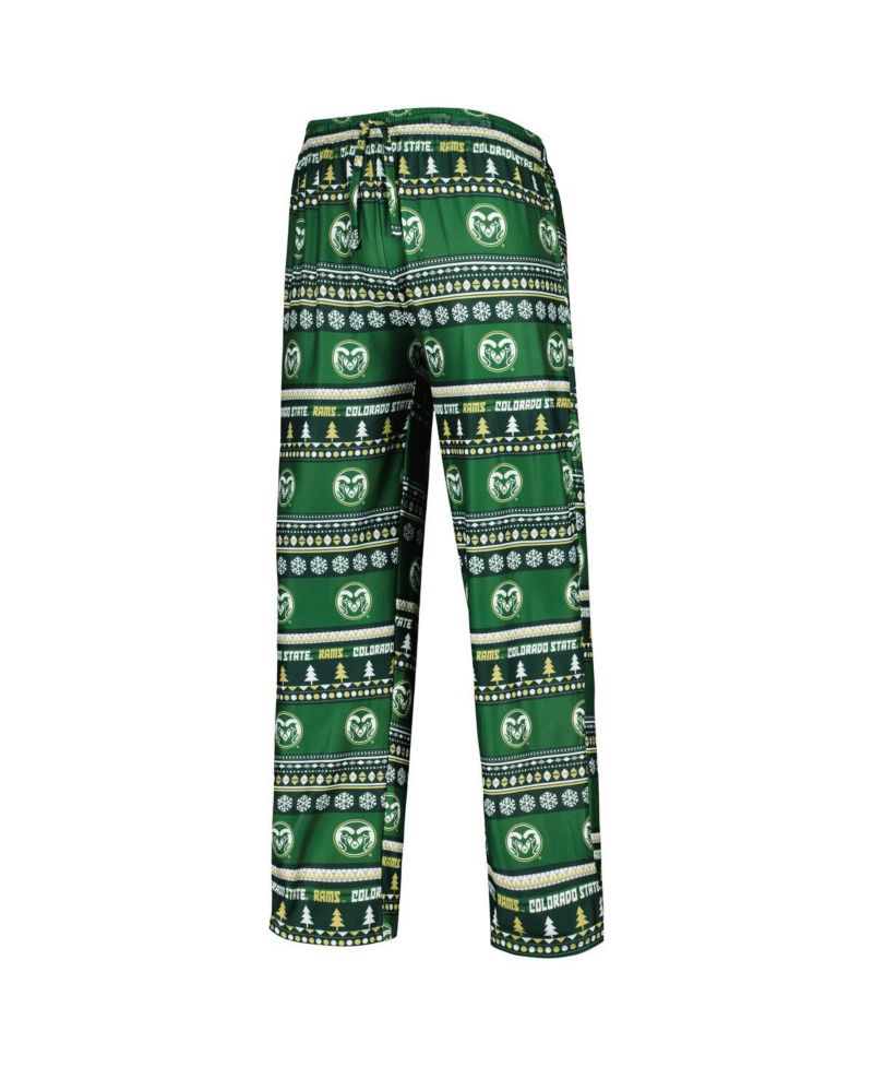 Men's Green Colorado State Rams Swivel Long Sleeve T-shirt and Pants Sleep Set