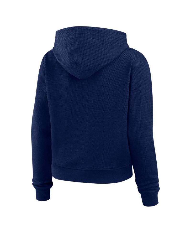 Women's Blue Tampa Bay Lightning Waffle Knit Pullover Hoodie