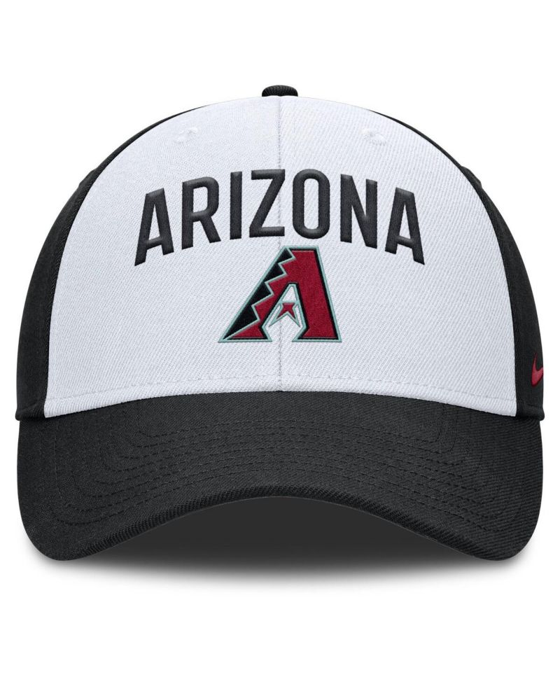 Men's White/Black Arizona Diamondbacks Club Performance Adjustable Hat