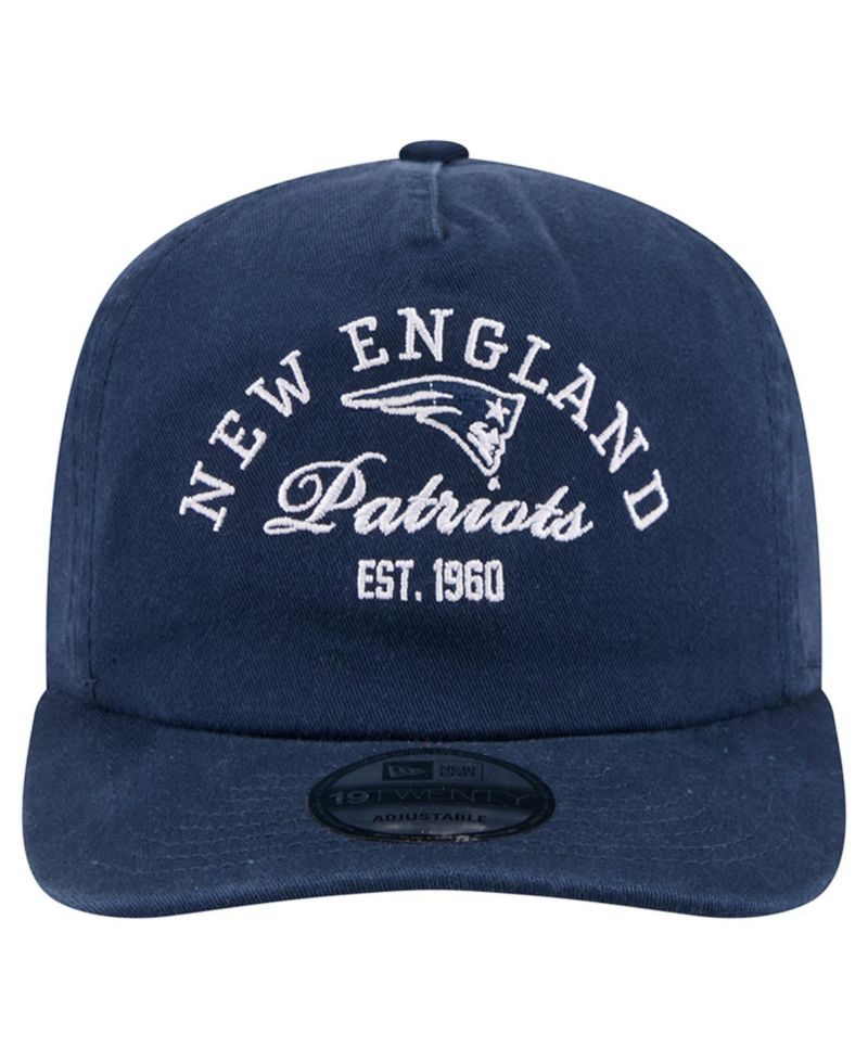 Men's Navy New England Patriots Stacked 19TWENTY Adjustable Hat
