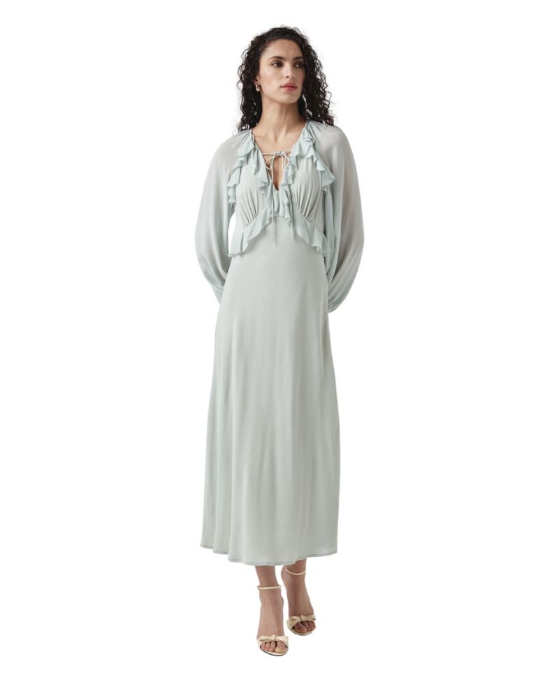 Women's Naomi V-Neck Long-Sleeve Midi Dress