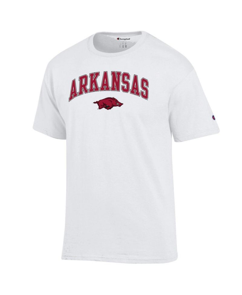 Men's Cardinal Arkansas Razorbacks Arch Over Logo T-Shirt