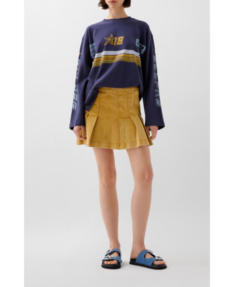 Women's Washed Mini Denim Skirt