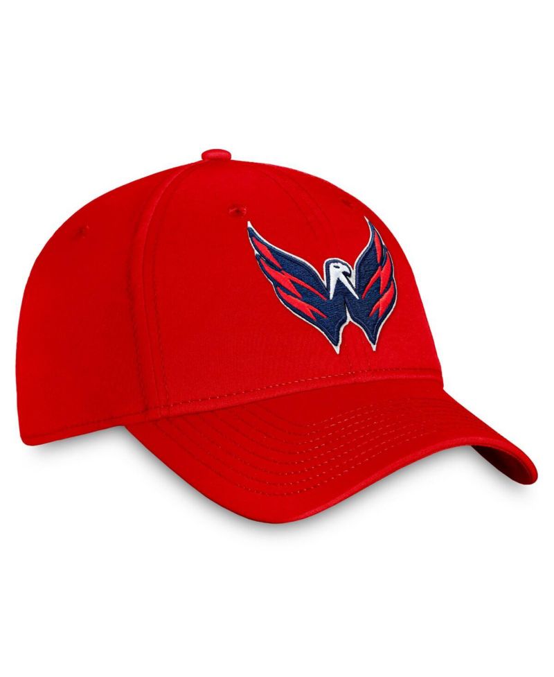 Men's Red Washington Capitals Core Primary Logo Flex Hat