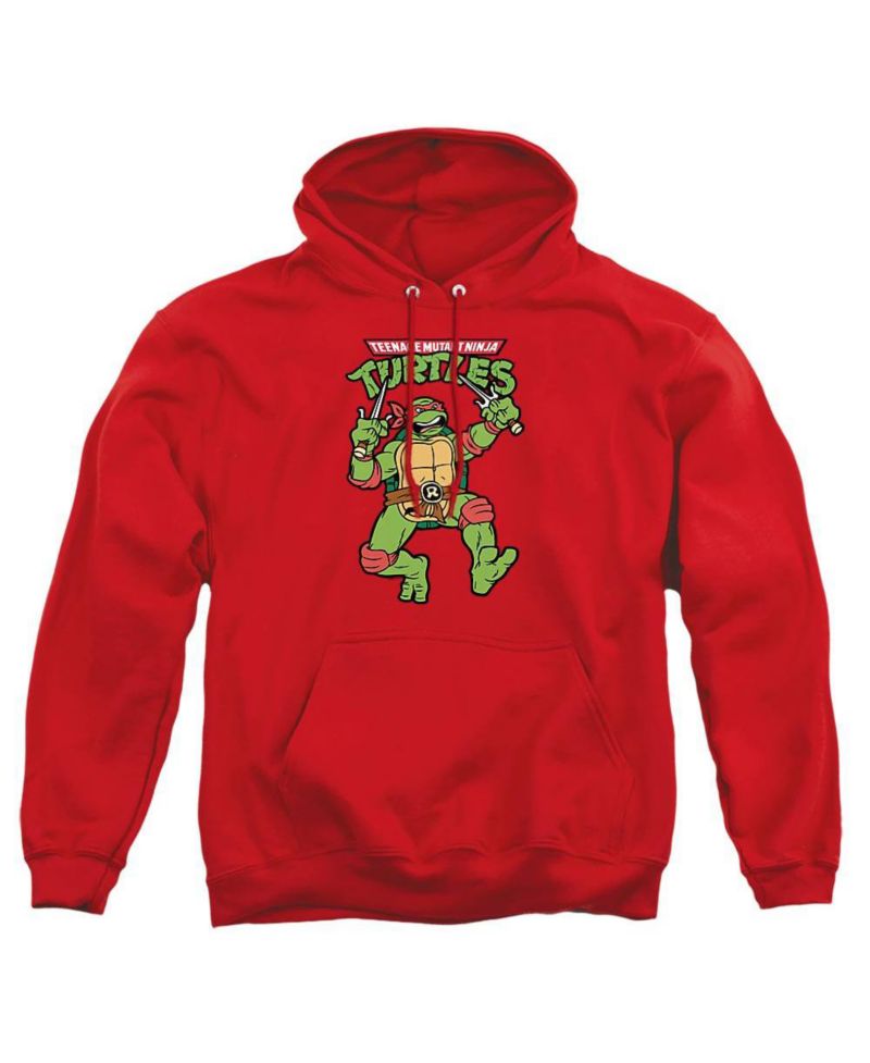 Men's Retro Raph Graphic Kangaroo Pocket Cotton-Polyester Blend Hoodie
