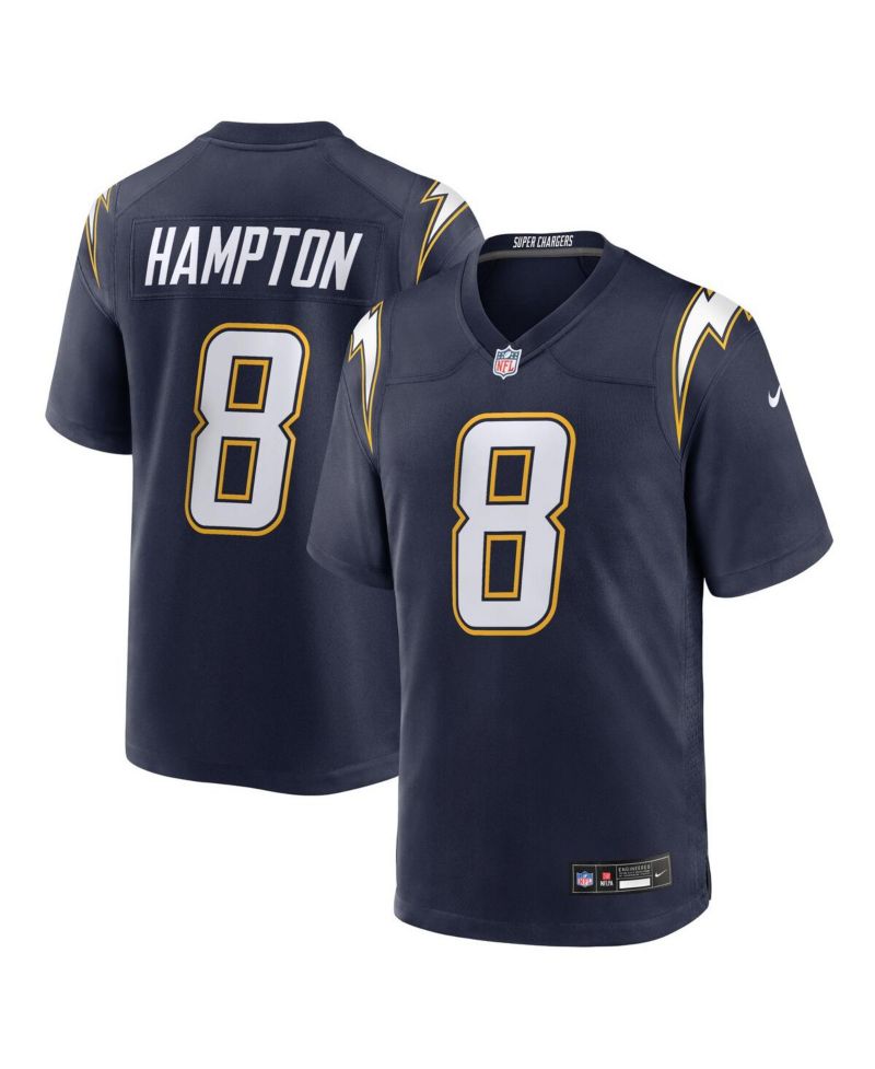 Men's Omarion Hampton Navy Los Angeles Chargers Alternate Super Chargers Game Player Jersey