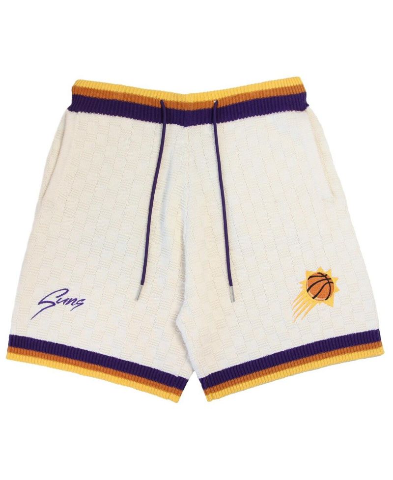 Men's and Women's Cream Phoenix Suns Solar Flare Premium Knit Shorts