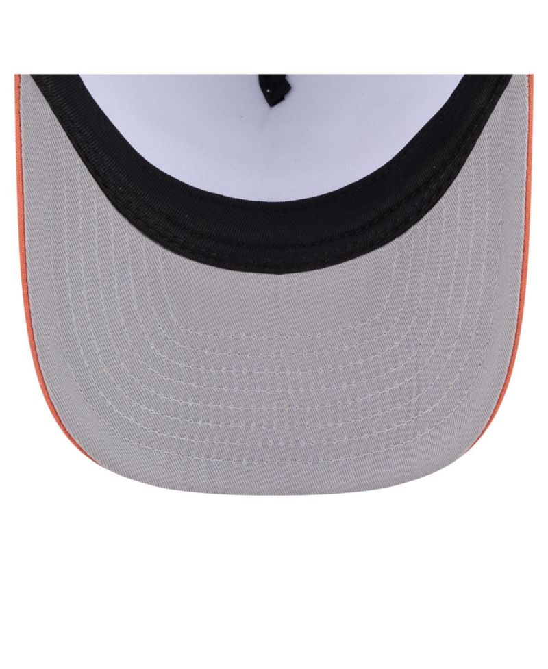 Men's White/Orange Baltimore Orioles Foodie A-Frame 9FIFTY Trucker Snapback Hat