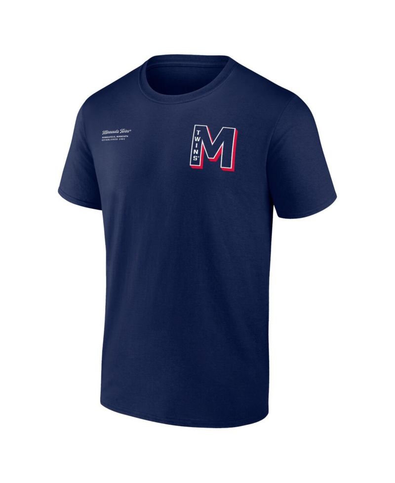 Men's Navy Minnesota Twins Split Zone T-Shirt