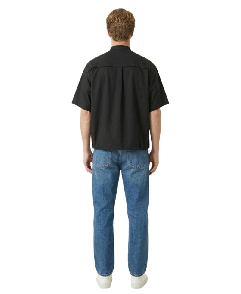 Men's Short-Sleeve Stand-Collar Jacket