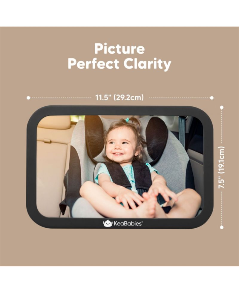 Baby Car Mirror, Large Shatterproof Baby Mirror for Car Seat Rear Facing, Baby Carseat Mirror for Infant