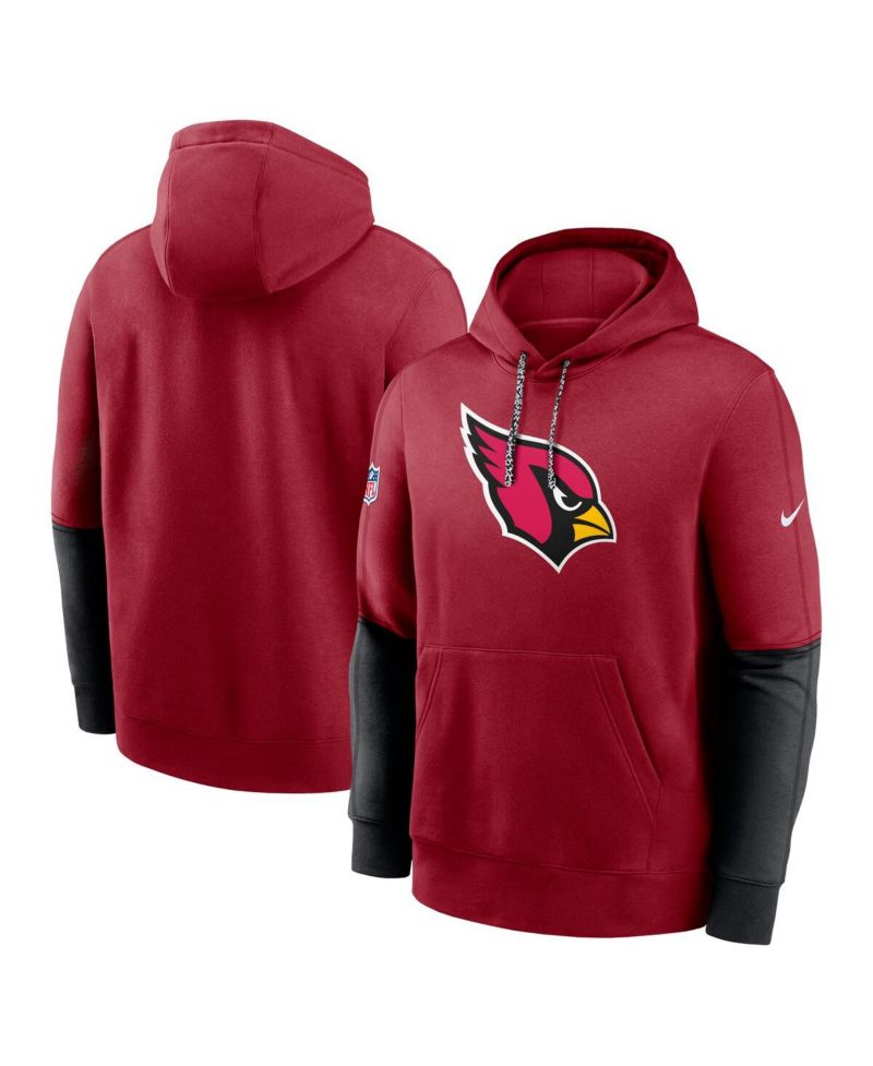 Men's Cardinal Arizona Cardinals 2024 Sideline Club Pullover Hoodie