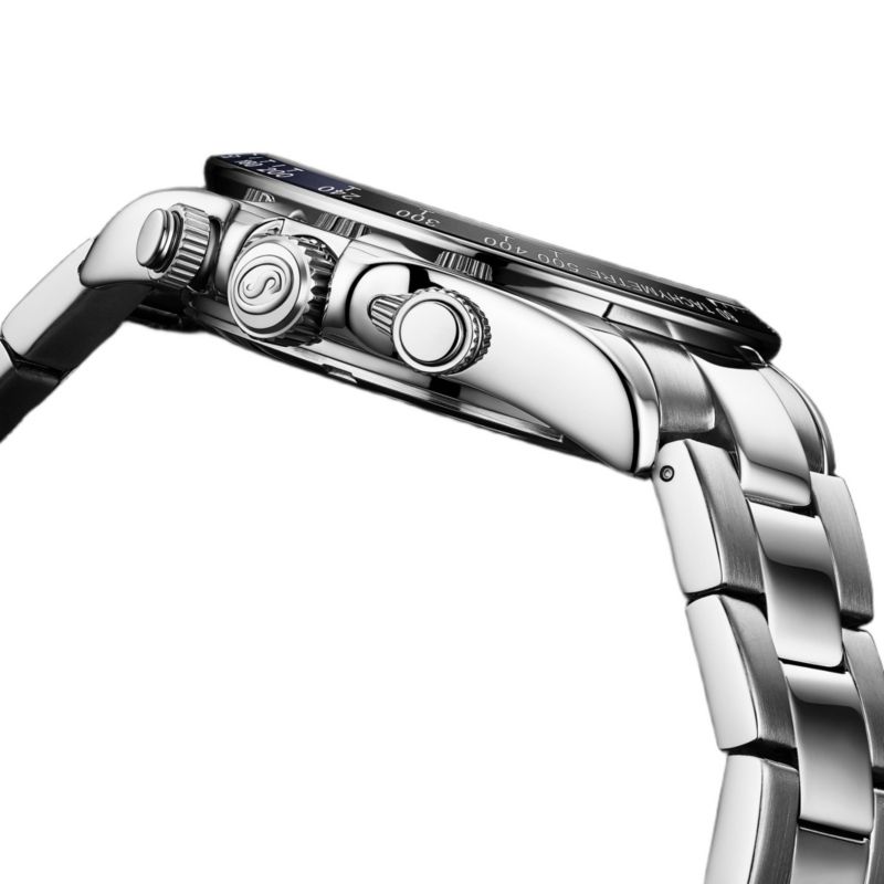 Chronomark 4066 Men’s Quartz Chronograph Watch with Screw-Down Crown, Textured Dial & Stainless Steel Bracelet