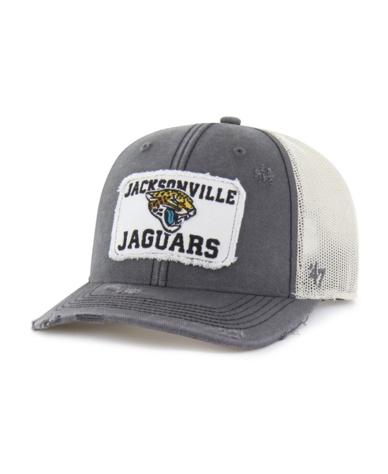 Men's Charcoal Jacksonville Jaguars Egremont Well-Worn Adjustable Trucker Hat