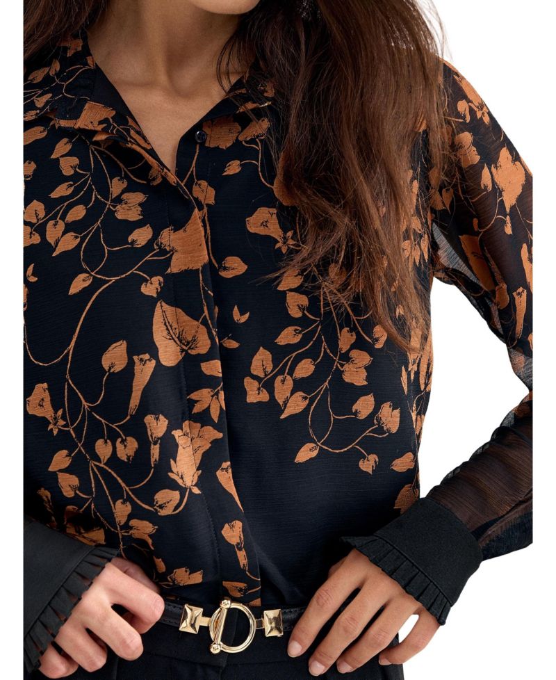 Women's Clenence Floral Sheer Blouse