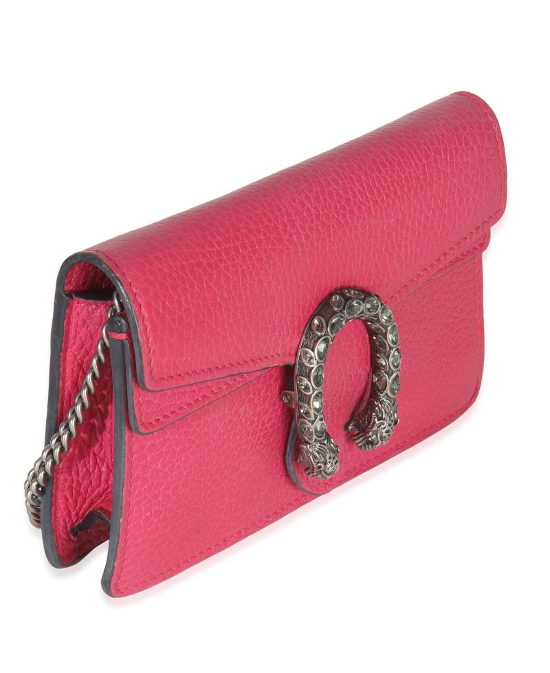 Pink Dollar Calfskin Crystal Super Mini Dionysus Flap