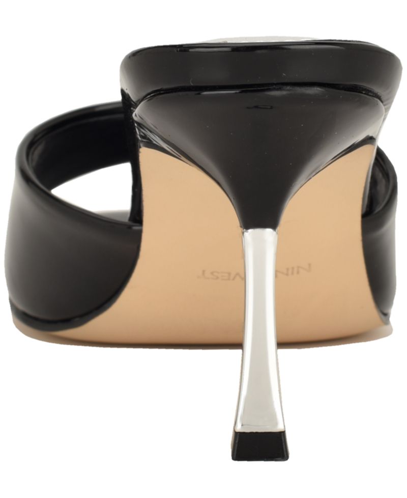 Women's Lamell Square Toe Slip-On Stiletto Sandals