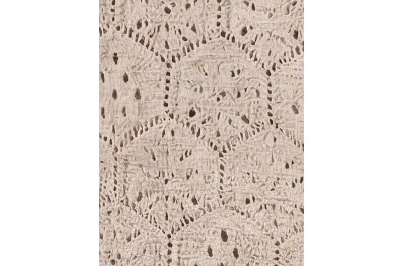 Women's Crochet Cropped Cotton Long-Sleeve Cardigan
