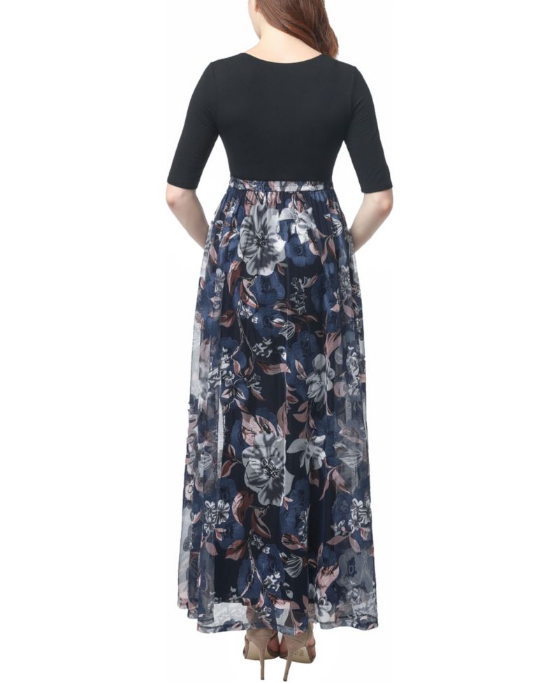 Women's Annabelle Mesh Print Maxi Dress