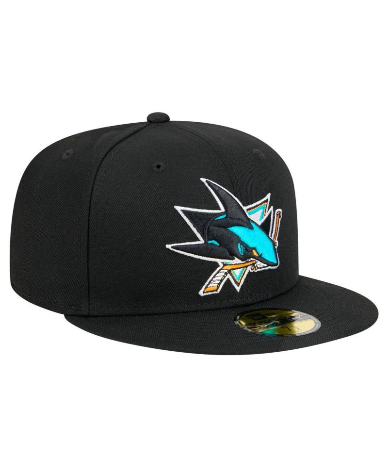 Men's Black San Jose Sharks Core 59FIFTY Fitted Hat