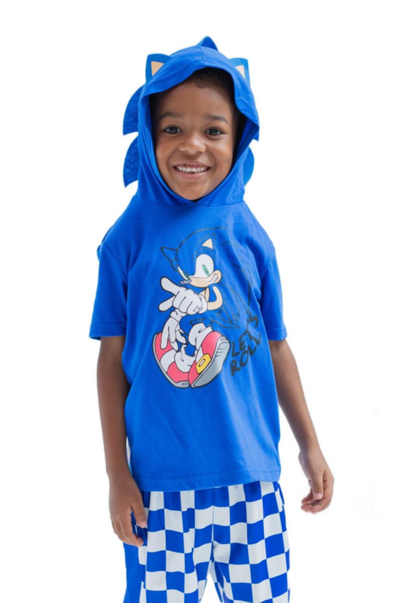 Little Boys (4-20) Cosplay 2-Piece Hooded T-Shirt and Shorts Set
