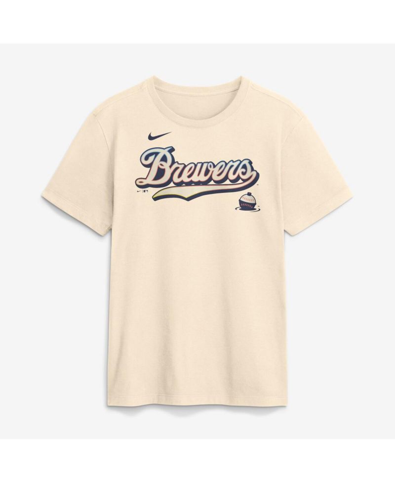 Men's Cream Milwaukee Brewers 2026 City Connect Wordmark T-Shirt